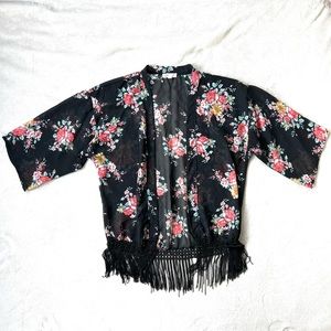 Sheer floral woven